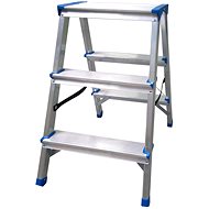 Drabest Aluminium Stepladder Double-sided 2x 3 Partitions - Stepladder