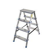 Drabest Aluminium Stepladder Double-sided 2x 4 Partitions - Stepladder