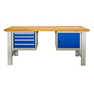 Enprag Workshop Prefabricated Workbench with Containers. Height: 850mm Board width: 2000mm - Workbench