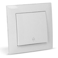 ENTAC Single pole switch, staircase, white - Light Switch