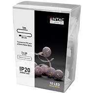 ENTAC LED Christmas chain 1 m, indoor, warm light, 10 LED balls - Light Chain
