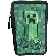 RED ROBIN Minecraft pencil case, two-tiered, equipped - Pencil Case