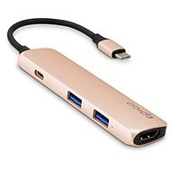 Epico USB Type-C Hub Multi-Port 4k HDMI - Gold / Black - Port Replicator