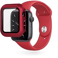 Epico Glass Case For Apple Watch 4/5/6/SE (44mm) - Red - Protective Watch Cover