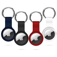 Epico AirTag Silicone 4-pack Bundle - Black, White, Blue, Red - AirTag Key Ring