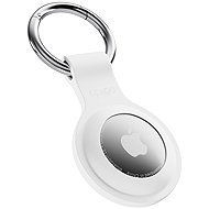 Epico Silicone Case for AirTag (1st-2nd Gen) with Full Back Cover - White - AirTag Key Ring