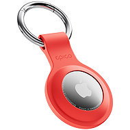 Epico Silicone AirTag Case (1st-2nd Gen) with Full Back - Red - AirTag Key Ring