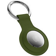 Epico Silicone AirTag Case (1st-2nd Gen) with Full Back - Khaki - AirTag Key Ring