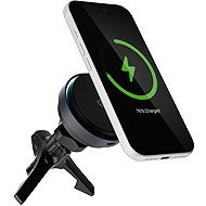 Epico UltraDrive Qi2 25 W Cooling Mag+ bezdrátová nabíječka do auta ED74, černá - Phone holder