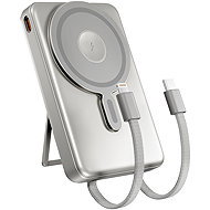 Spello ForcePack 4v1 10000mAh magnetická bezdrátová powerbanka SM75 - titanová - Powerbanka