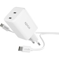 Epico UltraBoost EA30 45W GaN Power Adapter with 1.2m USB-C to USB-C Cable - White - Wall Charger