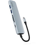 Epico 6in1 aluminum hub 8K with USB-C connector - sky blue - USB Hub
