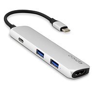 Epico USB Type-C Hub Multi-Port 4k HDMI - Silver/Black - Port Replicator