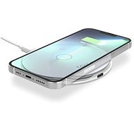 Epico Wireless Charger 10W/7.5W/5W - White and Silver - Wireless Charger