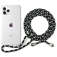 Epico Nake String Case iPhone 11 Pro Max, Transparent White/Black-White - Phone Cover
