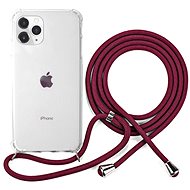 Epico Nake String Case iPhone 11 Pro Max, Transparent White/Red - Phone Cover