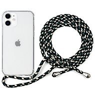 Epico Nake String Case iPhone 12 mini, Transparent White/Black-White - Phone Cover