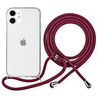 Epico Nake String Case iPhone 12 mini, Transparent White/Red - Phone Cover