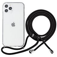 Epico Nake String Case iPhone 12 Pro Max - fehér átlátszó / fekete - Telefon tok