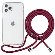 Epico Nake String Case iPhone 12 Pro Max Transparent White/Red - Phone Cover