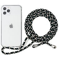 Epico Nake String Case iPhone 12/12 Pro fehér átlátszó / fekete-fehér - Telefon tok