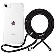 Epico Nake String Case iPhone 7/8/SE, Transparent White/Black - Phone Cover