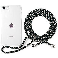 Epico Nake String Case iPhone 7/8/SE, Transparent White/Black-White - Phone Cover