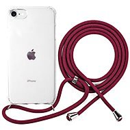 Epico Nake String Case iPhone 7/8/SE - weiß transparent / rot - Handyhülle