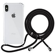 Epico Nake String Case iPhone X/XS, Transparent White/Black - Phone Cover