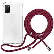 Epico Nake String Case iPhone 12 Samsung Galaxy A41 fehér átlátszó / piros tok - Telefon tok