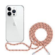 Epico Transparentes Cover mit Lanyard für iPhone 14 Pro - Pink - Handyhülle