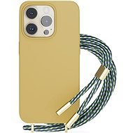 EPICO Silikonhülle mit Umhängeband für iPhone 14 Pro Max - sandfarben - Handyhülle