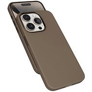 Epico Mag+ iPhone 15 Pro homokszín bőr tok - Telefon tok