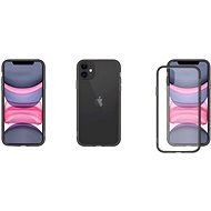 Epico GLASS CASE iPhone 11 - átlátszó/fekete - Telefon tok