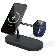 Spello by Epico 3 in 1 bezdrôtová nabíjačka s podporou uchytenia MagSafe – čierna - MagSafe bezdrôtová nabíjačka