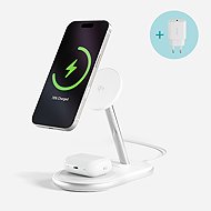 Epico UltraBase Qi2 2in1 Mag+ Wireless Charging Stand EX40 - White - Wireless Charger