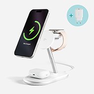 Epico UltraBase Qi2 3in1 Mag+ Wireless Charging Stand EX60 - White - Wireless Charger