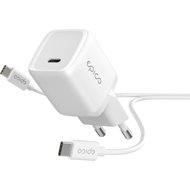 Epico 30W PD Charger Bundle with USB-C to USB-C Cable 1.2m - White - Wall Charger
