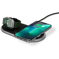 Epico Wireless Metal Charger für Apple Watch und iPhone mit Adapter - schwarz - Kabelloses Ladegerät