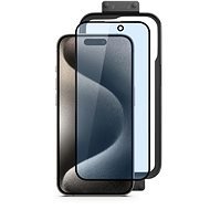 Epico iPhone 15 kékfény szűrő 3D+ üvegfólia + felhelyező keret - Üvegfólia