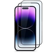 Epico Resolve Edge to Edge ochranné sklo s inštalačným rámčekom iPhone 15 Pro - Ochranné sklo
