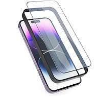 Epico Edge To Edge ochranné sklo na iPhone 13 Pro Max/iPhone 14 Plus 2 ks s inštalačným rámikom - Ochranné sklo