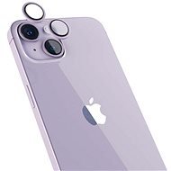 Epico Hliníkové ochranné sklo na čočky fotoaparátu pro iPhone 14 / 14 Plus fialová - Glass Screen Protector