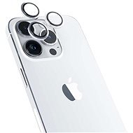 Epico Hliníkové ochranné sklo na šošovky fotoaparátu pre iPhone 14 Pro / 14 Pro Max strieborná - Ochranné sklo