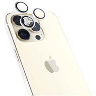 Epico Hliníkové ochranné sklo na čočky fotoaparátu pro iPhone 14 Pro / 14 Pro Max zlatá - Glass Screen Protector