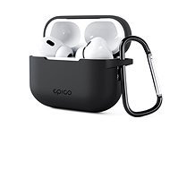 Epico silicone case for Airpods Pro 2 with carabiner - black - Headphone Case