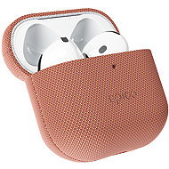Epico SolidWoven Cover for AirPods 4/4 (ANC)/5 Qi2 & MagSafe Compatible, Sienese Brown - Headphone Case