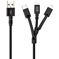 Epico 3in1 USB-C + MicroUSB + Lightning to USB-A - fekete - Adatkábel