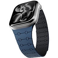 Epico Magnetic+ Silicone Apple Watch SE 44 mm/Series 1–9 42/44/45mm, 10–11 46 mm/Ultra 49mm – Blue - Watch Strap
