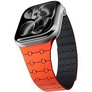 Epico Magnetic+ Silicone Apple Watch SE 44mm/Series 1-9 42/44/45mm, 10-11 46mm/Ultra 49mm - orange - Watch Strap